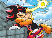 Hope hugging Shadow