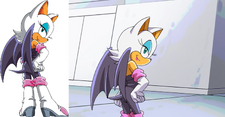 Sonic X ep 35 recycled Rouge artwork pose scene