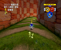 Sonic using the Light Speed Dash.