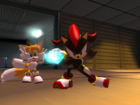 Shadow and Tails after completing the Hero mission.