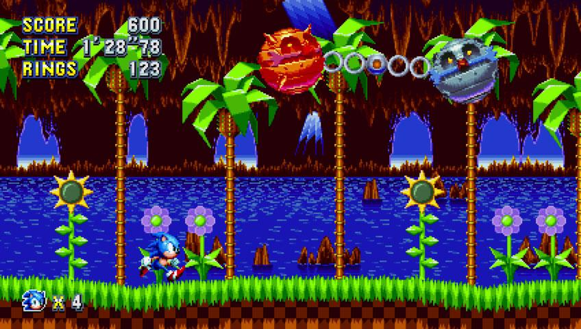 8-Bit Green Hill Zone Act 1 layout [Sonic Mania] [Mods]