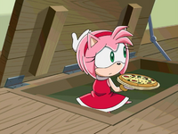 SonicX Amy with Pizza