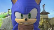 Sonic talking to the camera
