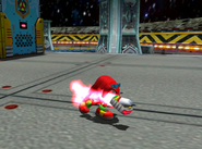 Knuckles wykonujący uderzenie w Sonic Adventure 2