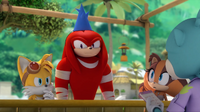 SB S1E35 Tails Knuckles Sticks Meh Burger