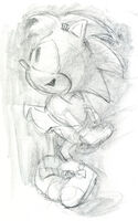 An illustration created around the time of Sonic the Hedgehog CD.