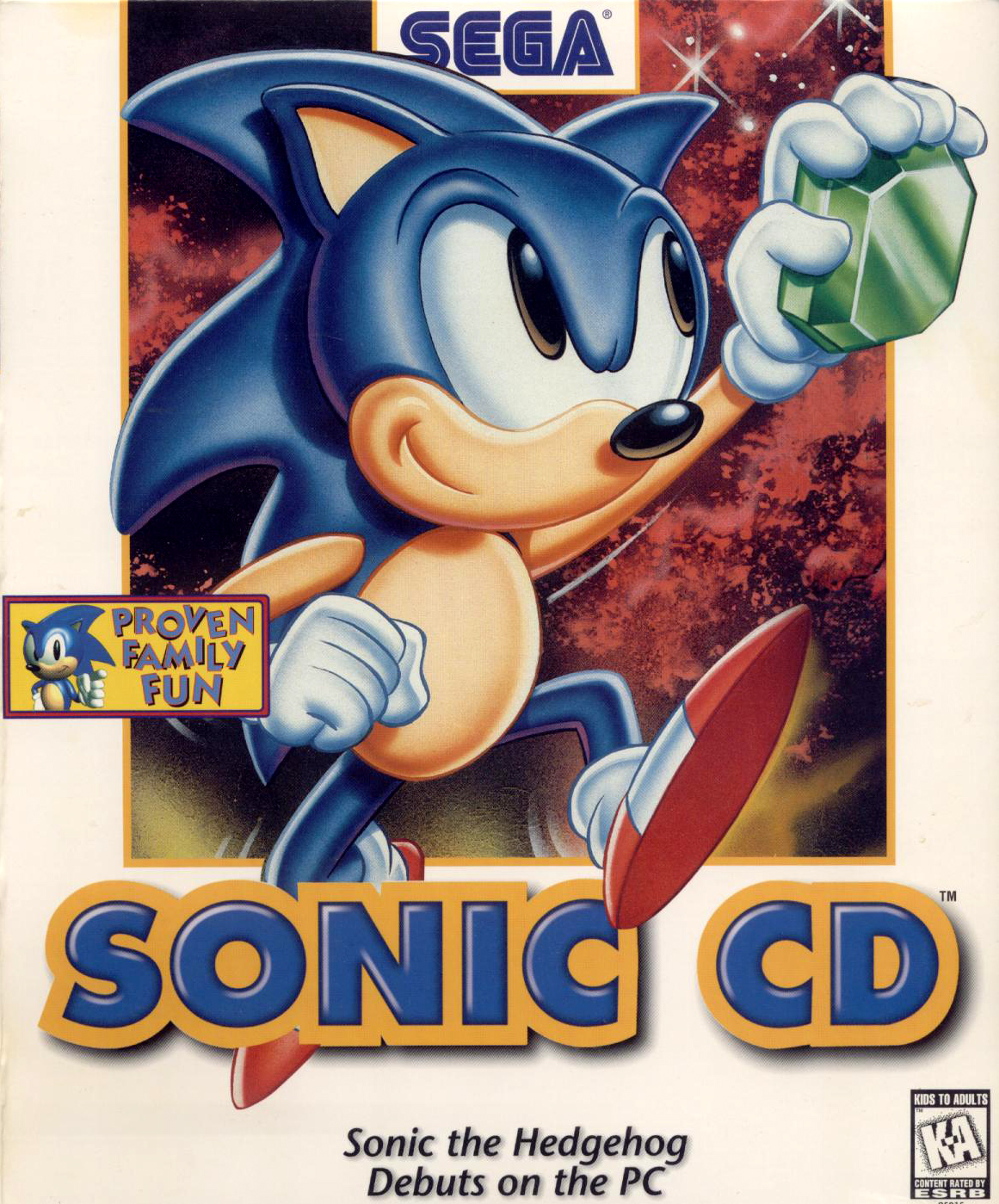 Jogo Sonic Cd Computador Vintage Windows 95 Sega Antigo