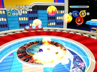 Team Sonic's Wide Power Attack, the Volcanic Dunk.