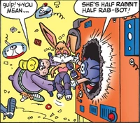 Bunnie being rescued from the roboticizer