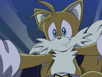 Tails receiving Chuck's gift