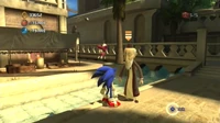 Ehsan in Shamar's Town Stage in the Xbox 360/PlayStation 3 version of Sonic Unleashed.