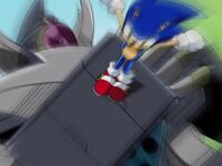 Sonic hits Spike 1