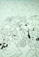 ArchieSonic174CoverInked.jpg (430 KB) Front cover, inks.