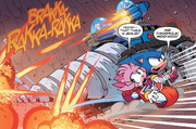 IDW 15 Amy i Sonic vs tank