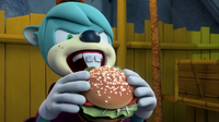 SB S1E16 Dave eat Meh Burger