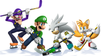 Waluigi, Luigi, Silver and Tails