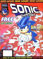 Sonic the Comic #101 (April 1997). Art by Richard Elson and John Burns.
