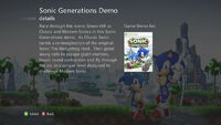 Sonic Generations demo (18 October 2011) on the Xbox Live Marketplace