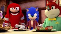 SB S1E05 Knuckles Sonic Fancy Gentleman banquet