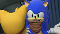 Sonic talking to Tails