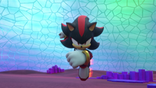 Shadow utilizing the small jets on his Air Shoes, from Sonic Prime.