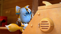 Tails welding his Deforestation Machine