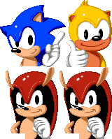 Sprite comparison for Mania's intro animation (SegaSonic, Sonic 1