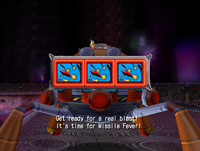 All three slots landing on Missile Fever on the Egg Dealer.