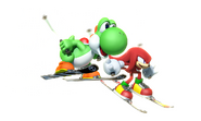 Knuckles the Echidna i Yoshi