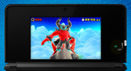 Zavok prior to the fight, Nintendo 3DS version.