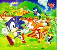 Artwork used for a Korean Samsung Sonic the Hedgehog 2 1993 calendar, circa 1992.