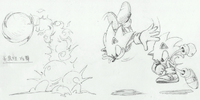 Idea sketches for Sonic's moves