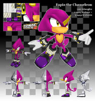 Model portfolio of Espio the Chameleon by Matt Osness