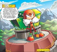 Knuckles Guarding the Master Emerald