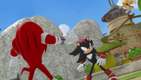 Knuckles and Tails attack Shadow