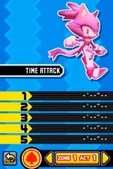 The Time Attack record screen, from Sonic Rush.