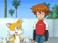 Tails talking to sad Chris