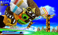 Giant totem pole in Nintendo 3DS version of Sonic Generations.