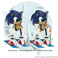 2x scale painted prototype of skiing Sonic