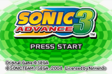 Sonic Advance 3 title screen