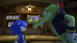Sonic and Vector argue