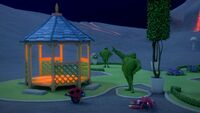 Doctor Eggman's Lair; meditation garden (night)