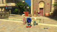 Yasmineandsamiahub.png (969 KB) Yasmine in Shamar's Town Stage on the Xbox 360/PlayStation 3 version of Sonic Unleashed.