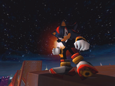 Shadow wearing his Air Shoes, from Sonic Adventure 2.