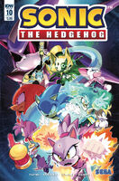 Sonic the Hedgehog #10 (October 2018). Art by Adam Bryce Thomas.