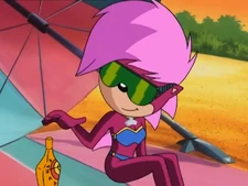 Sonia in her blue bikini, from "Flying Fortress".