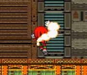 Knuckles wykonujący swój atak w Sonic Advance