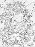 Pin-up inks by Patrick Spaziante.