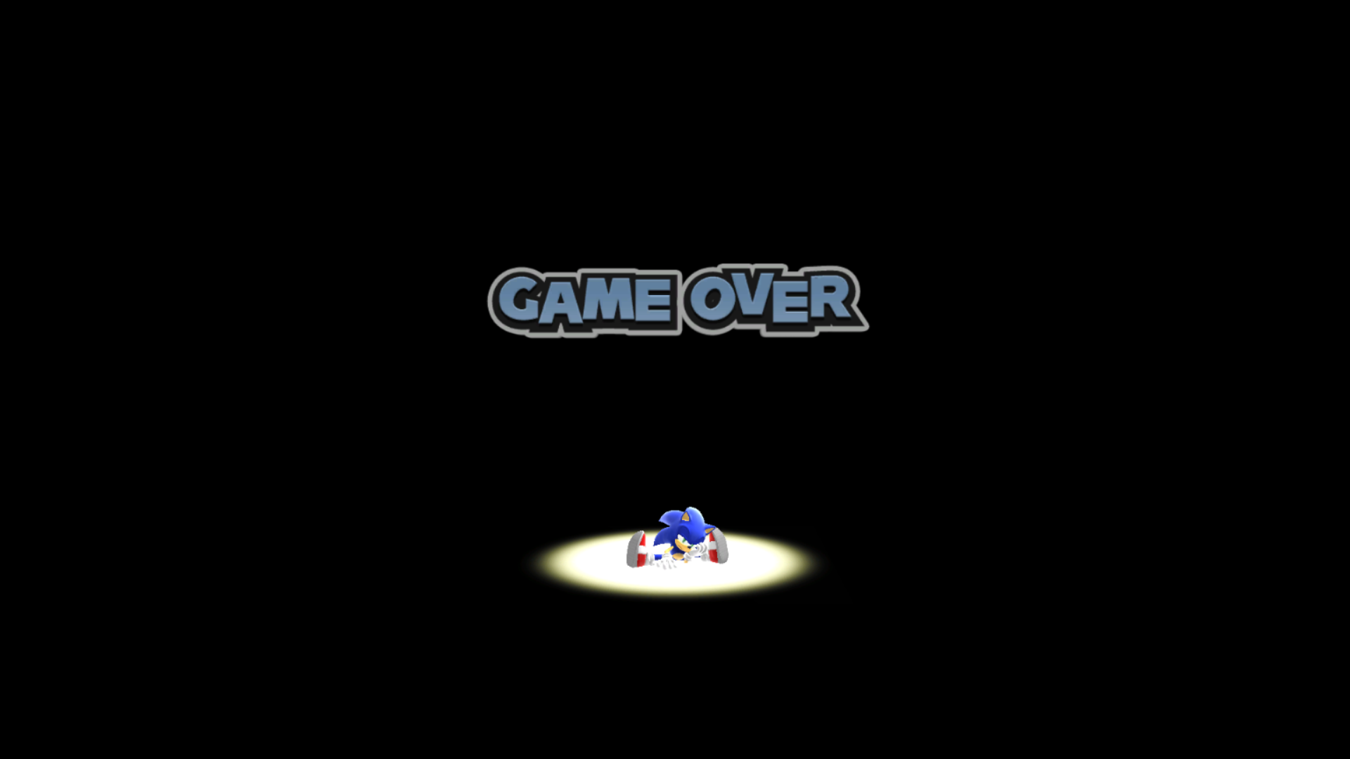 sonic 1 game over