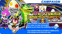 A notification announcing the Chaotix event.